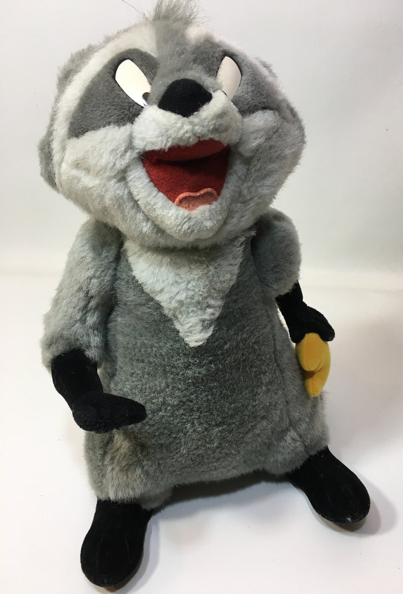 Vintage Disney Meeko Racoon Pocahontas Plush Stuffed Animal | Etsy