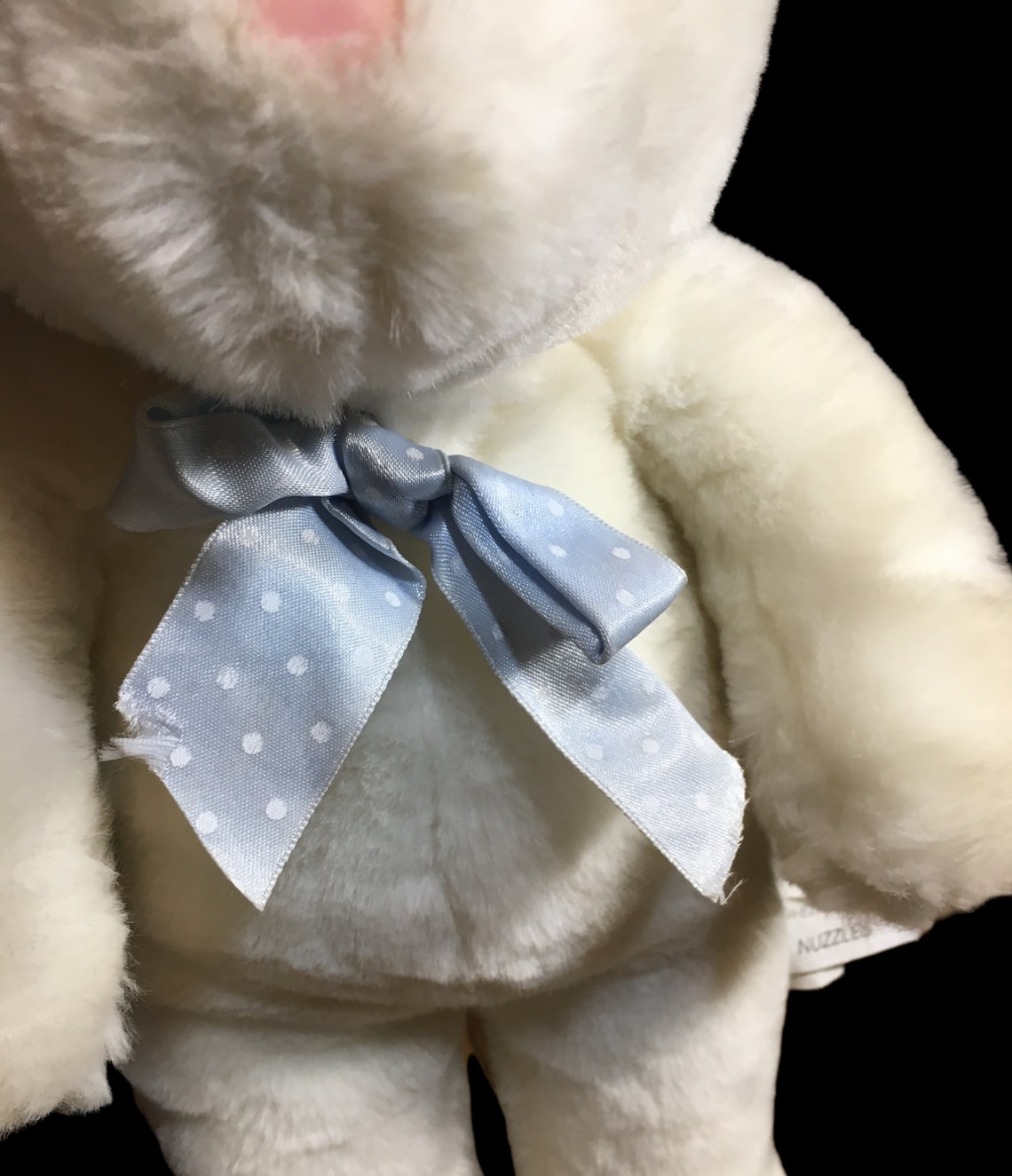 Ganz Bunny Rabbit NUZZLES White Plush Vintage 1998 Pink Lop - Etsy