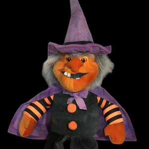 Vintage Stuffins Halloween Wicked Witch 1997 Plush Tie Dyed Stuffed Doll 30&quot;