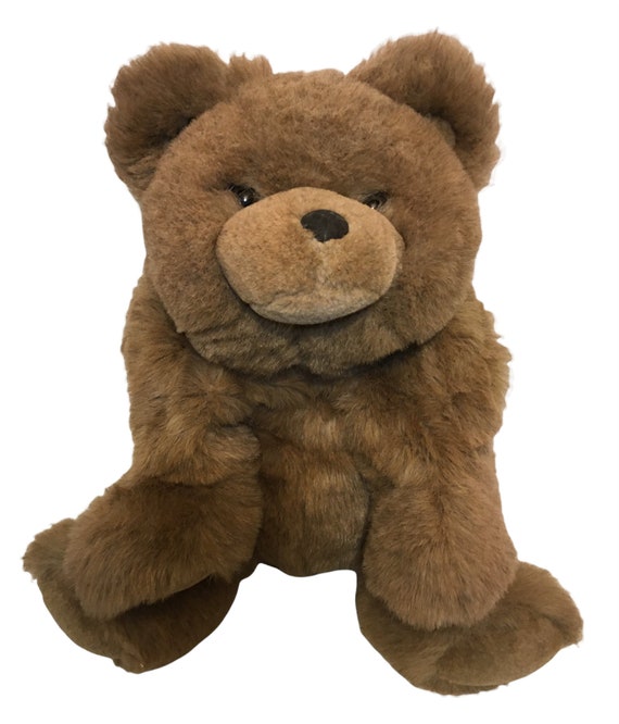 RARE Vintage Embrace Grizzly Bear Plush Brown Stuffed Animal 24 Korea