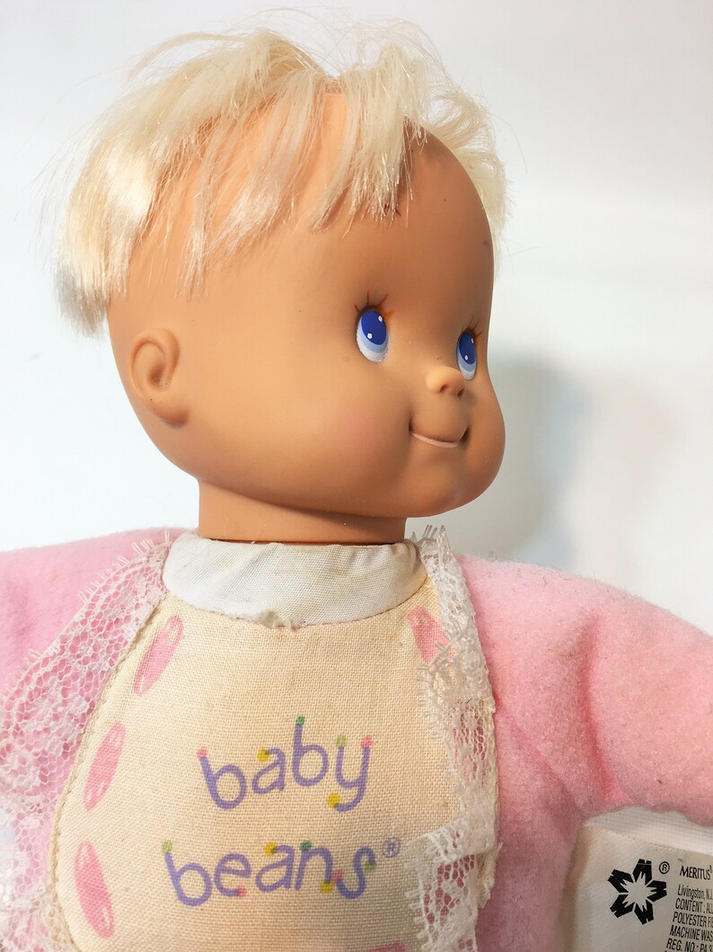 Baby Beans RARE Girl Doll Pink Jammies & Bows Vintage Toy Etsy