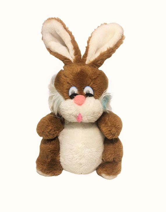 Daekor Vintage Pot Belly Bunny Rabbit Plush Stuffed Animal Brown