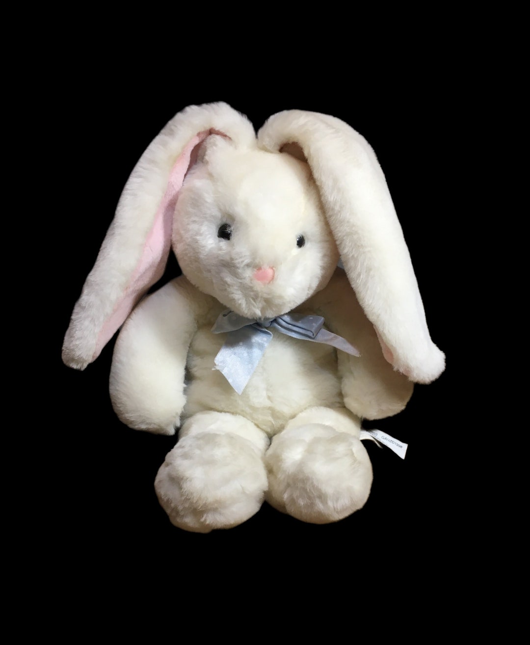 Ganz Bunny Rabbit NUZZLES White Plush Vintage 1998 Pink Lop Ears
