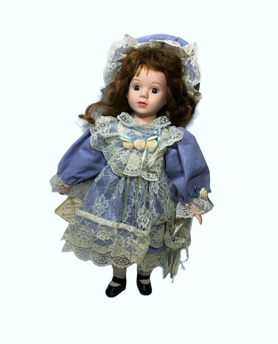 Buy Soft Expressions Porcelain Bisque Doll Country Girl Blue Dress Online  in India 