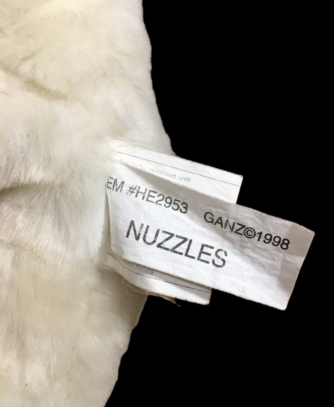 Ganz Bunny Rabbit NUZZLES White Plush Vintage 1998 Pink Lop - Etsy