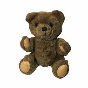 Russ Buckingham Teddy Bear Plush Brown Jointed Stuffed Animal 14" Korea No. 582