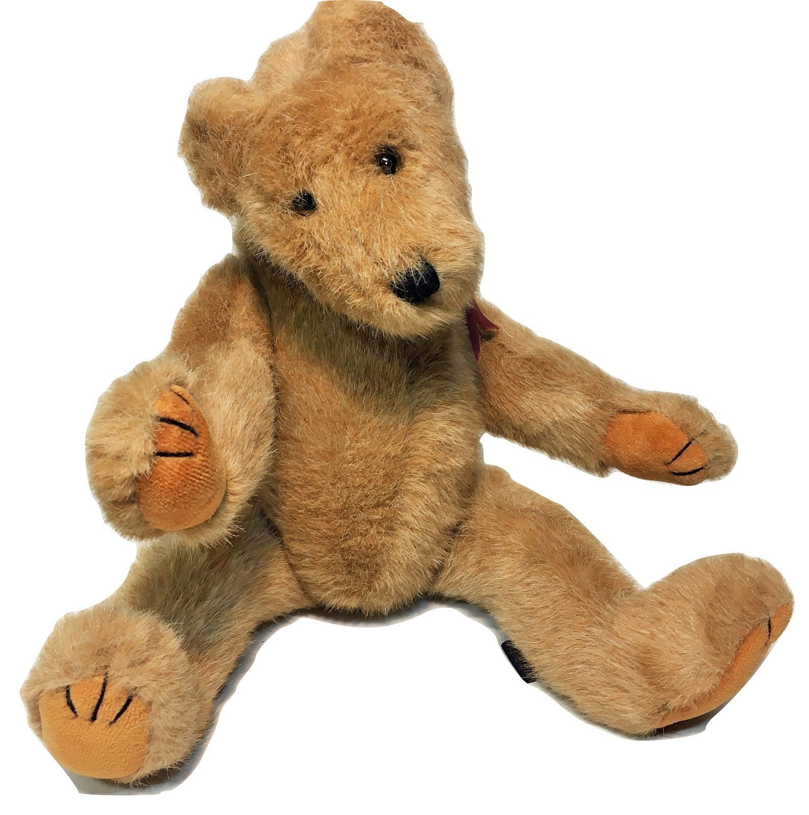 Toys & Games Toys Boyds Bear Plush Brown Jointed Bean Bag Stuffed ...