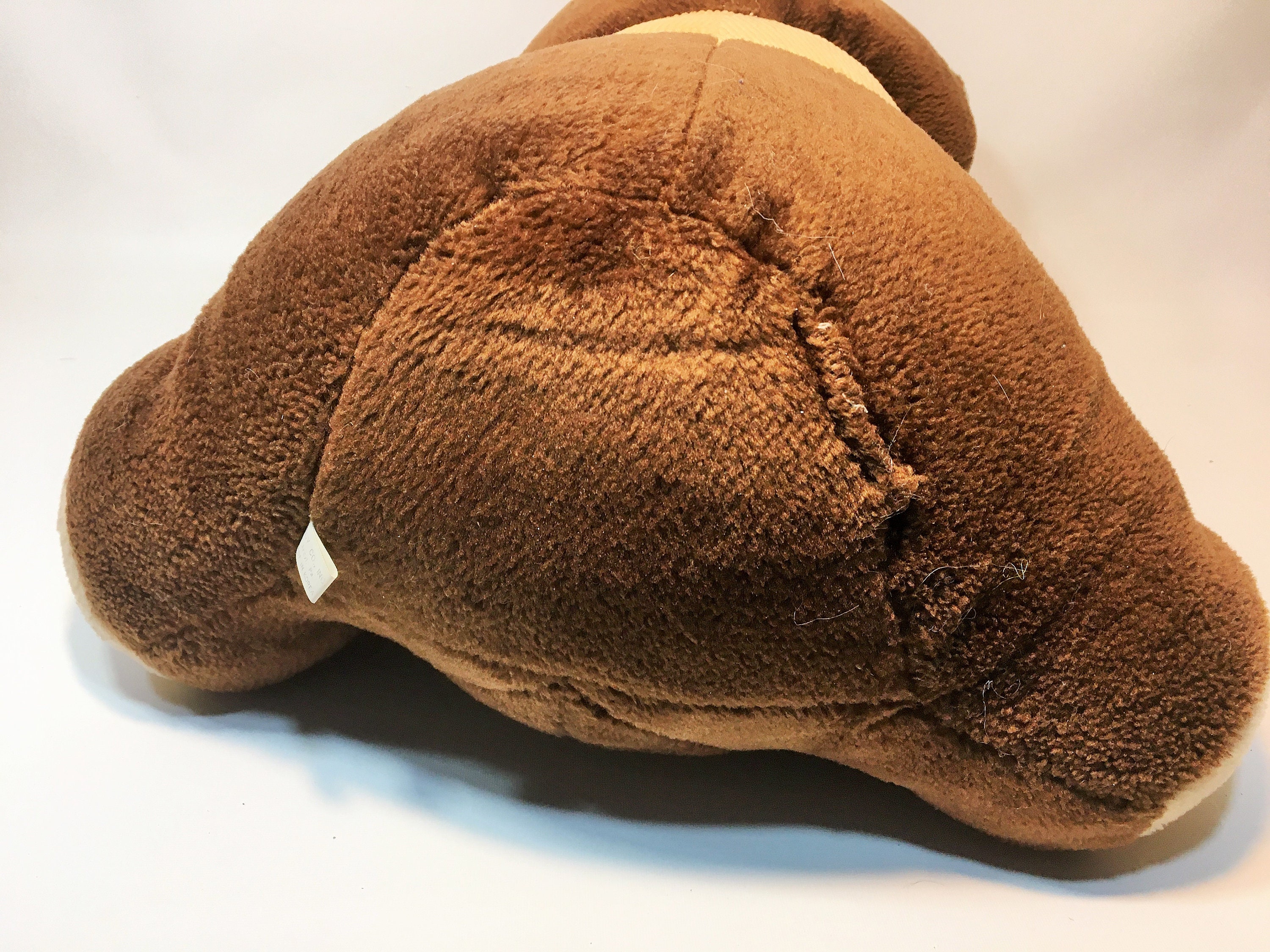 Vintage Toy Co Teddy Bear Plush JUMBO Brown Stuffed Animal Red - Etsy