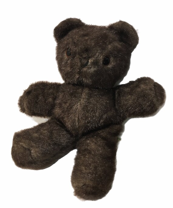 ぬいぐるみ vintage teddy bear dark brown RARE Vintage Bantam Teddy Bear Plush Dark Brown Stuffed Animal Toy