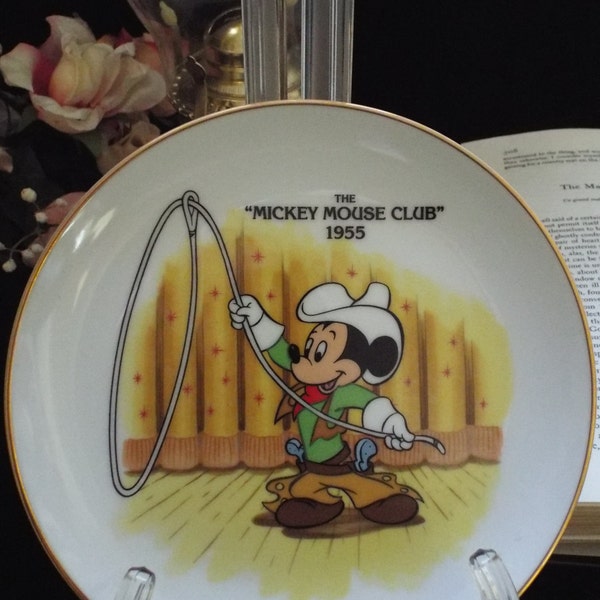 Vintage, collectionner, 1955 mickey mouse club, plaque