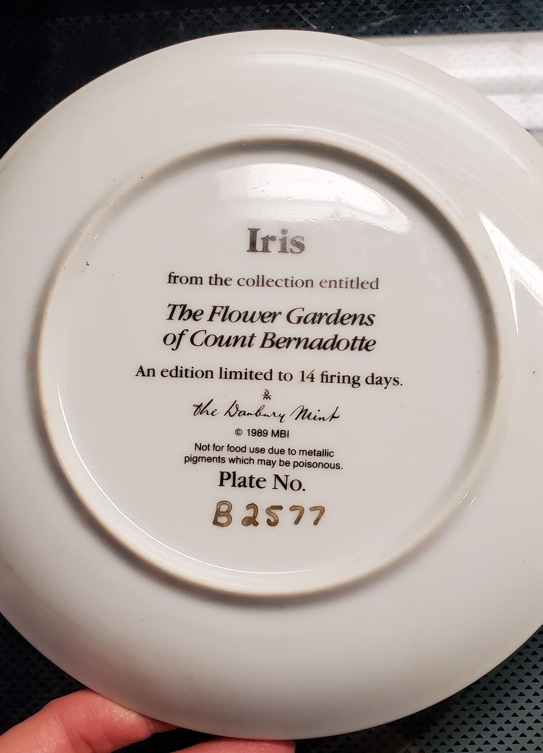 Danbury mint vintage iris plate 1989 Etsy
