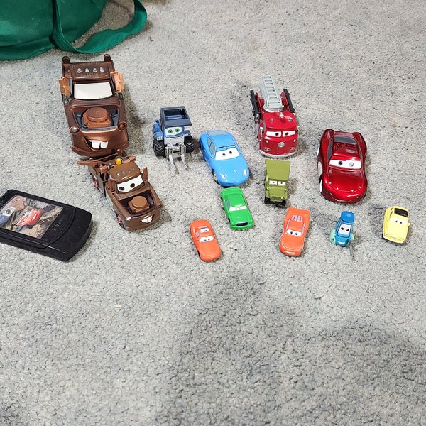 Disney cars die-cast set and extras