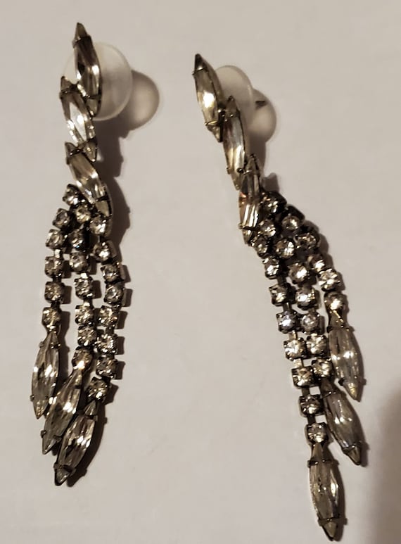 Antique dangle rhinestone earrings