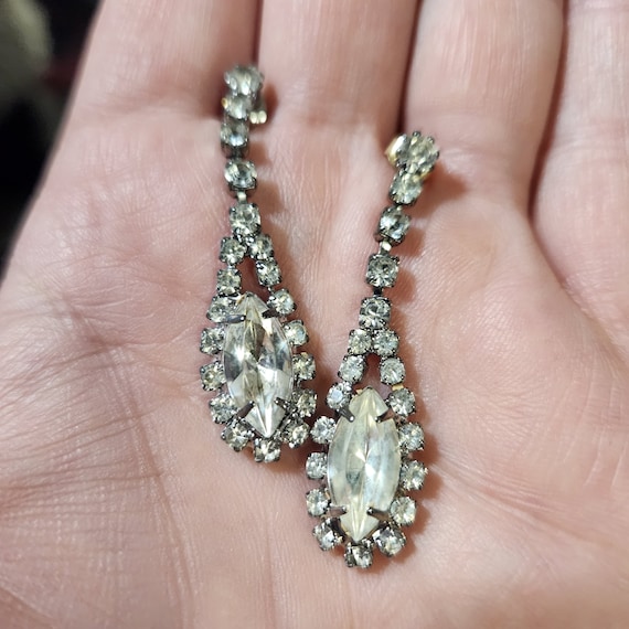 Vintage cz faux pearl tennis bracelet and earrings - image 3