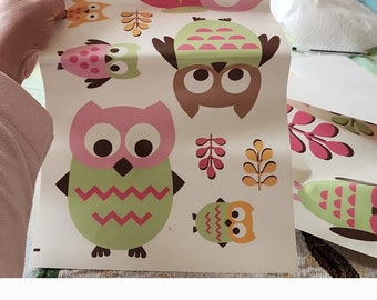 Jojos designs removable owl wall furniture decals 2 full packs see description