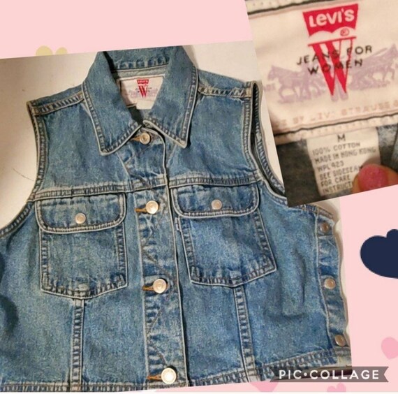 Juniors M Vintage Levi's Denim Vest - Etsy
