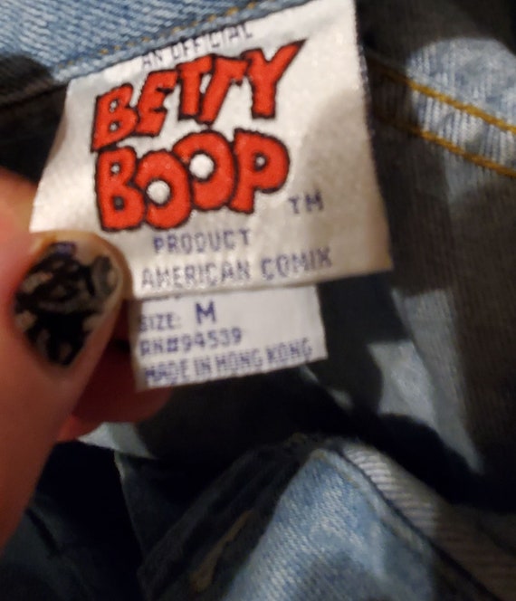 Vintage collectors Betty Boop med denim jacket - image 3