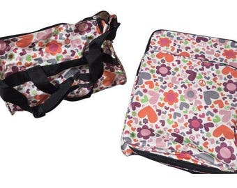 Girls daisy print unused luggage set