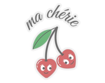 Pegatinas troqueladas - Corazones de cereza