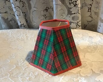 lampshade clip on sconce lamp shade grosgrain ribbon plaid chandelier lampshade chandelier lamp shade Tartan Plaid lamp shade
