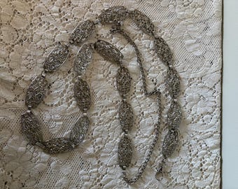 Vintage Silver Chain Belt