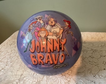 Vintage Brunswick Undrilled Bowling Ball Cartoon Network Johnny Bravo Bowling Ball