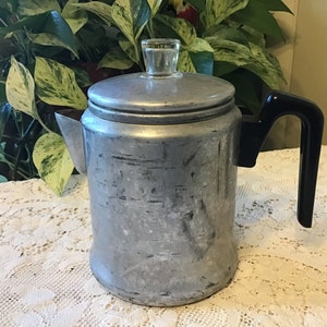 Copco Stove Top Percolator Coffee Pot 8 Cup Stainless Steel Mid Century  Vintage 50s 60s Glass Perk Top 