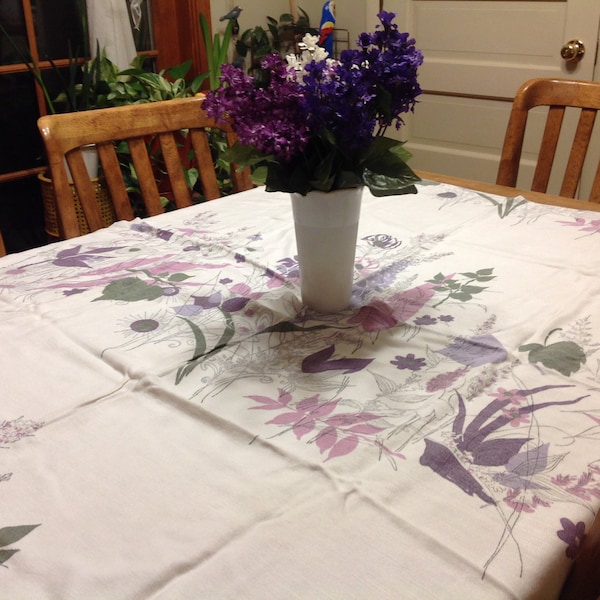 Purple Tablecloth Etsy