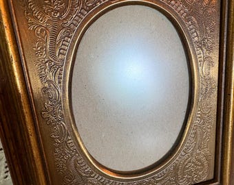 Vintage  Decorative Ornate Wood and Metal Picture Frame