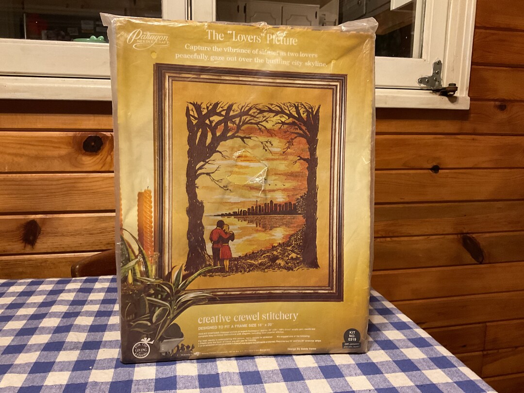 Kit Broderie Crewel Paragon 'Majestic Swans' (0910) Vintage 1974 - Complet