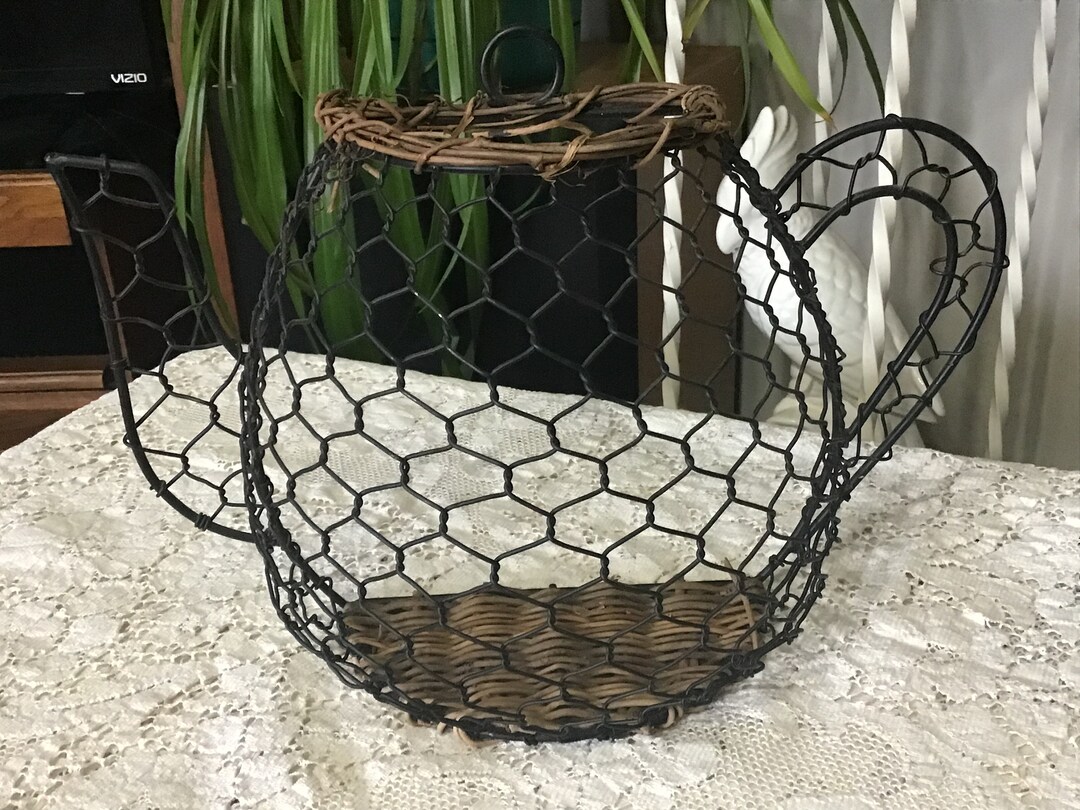 Wire Teapot Wire Basket Wire Teapot Planter Wall Mount / Etsy