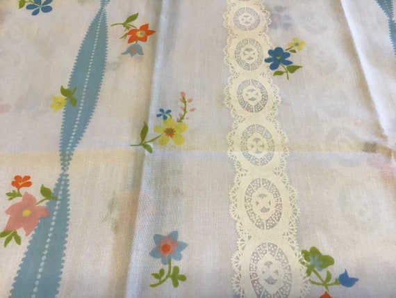 Vintage Floral Twin Flat Sheet and Pillowcase Morgan Jones Bedsheet