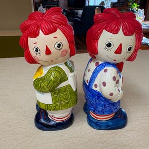 Raggedy Ann and Andy Bookends - Etsy