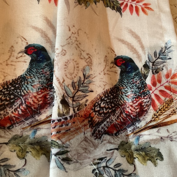 Vintage Bird Pheasant Cloth Napkins Set of 4 Cloth Napkins Cynthia Rowley