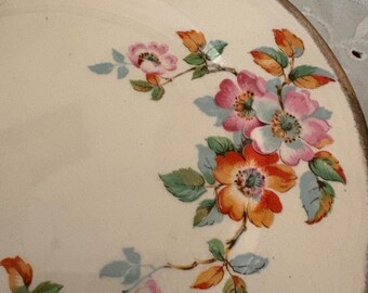 Vintage Alfred Meakin Gold Rim Floral Saucer Plates England Lot 3