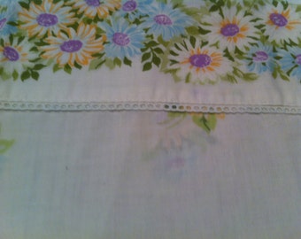 Vintage Floral Twin Sheet Set Daisy Bedsheets