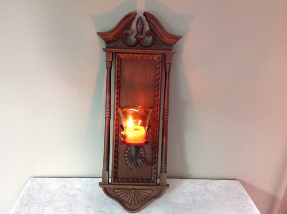 Vintage Burwood Decorative Wall Sconce Votive Candle Holder