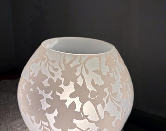 Vintage Frosted Cherry Blossom Accent Lamp – IKEA Tabletop Light