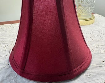 Burgundy Fabric Mini Clip on Lamp Shade