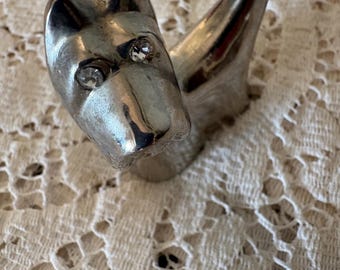 Vintage Silver Scottie Dog Ring Dish / Holder