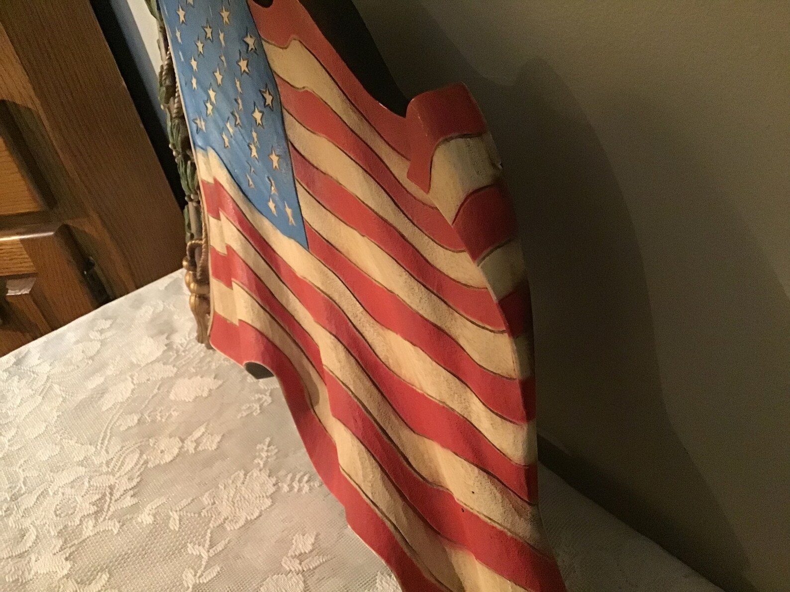 Vintage American Flag Wall Mount Flag Burwood Flag Etsy