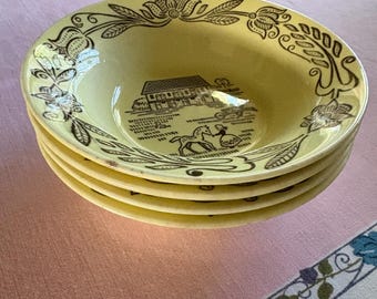 Vintage Bucks County Royal  Lot of 4 Bowls Farm  Style