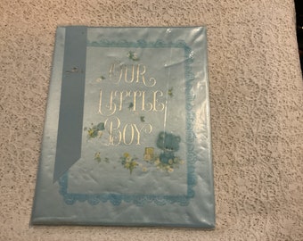 Vintage Hallmark Baby Boy Book First Year Journal Keepsake Book