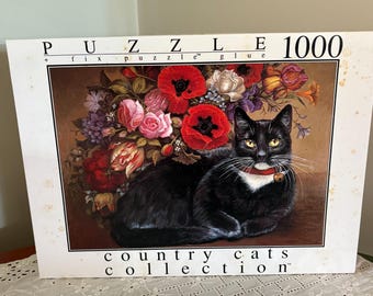 Vintage 1000 Piece Country Cats Puzzle Poppy Cat