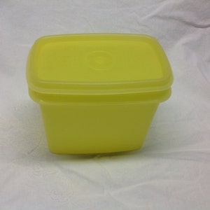 Yellow Tupperware Storage Container