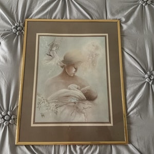 Vintage Margaret Kane Print Love Framed Print