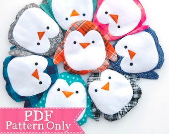 Penguin Rice Bag PDF Pattern, Sewing Pattern, Hand Warmer