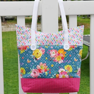 Tulip Tote PDF Pattern, Sewing Pattern, PDF Sewing Patterns, Instant Download, Handmade Tote Bag, Handbag, Craft Tote, Church Bag image 3