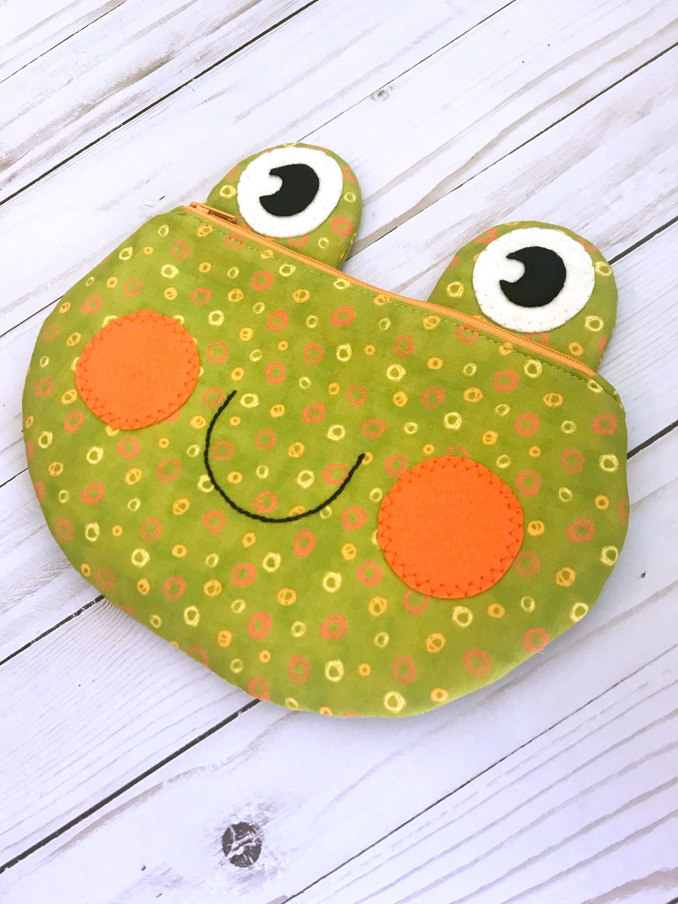 Frog Zippy Critter PDF Pattern, Sewing Pattern, School Supplies ...
