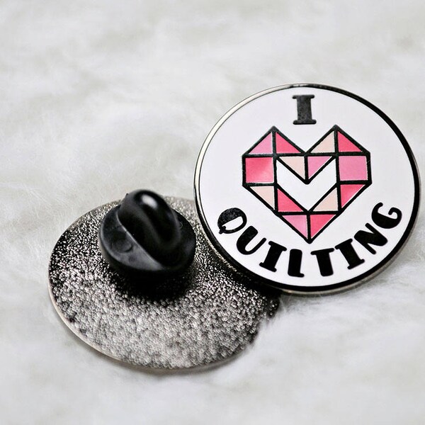 Quilting Enamel Pin Etsy